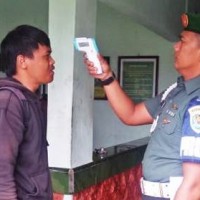 Cegah Corona, Kodim 0615 Deteksi Dini Gunakan Gun Termometer